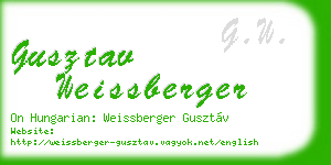 gusztav weissberger business card